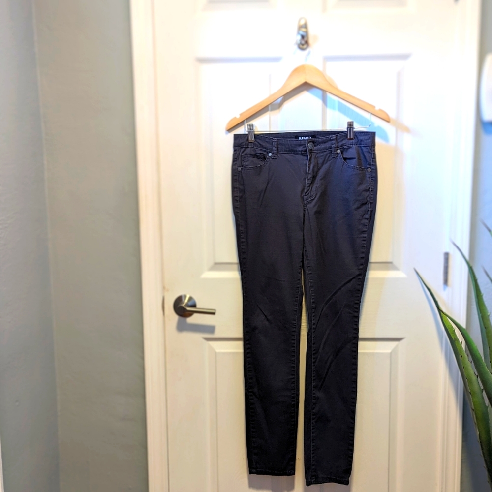 Buffalo David Bitton Hope Mid-Rise Stretch Skinny Grey Jeans Size 30